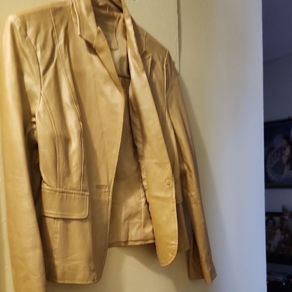 Worthington Light Brown Leather Blazer
